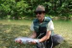 Simone e una splendida Rainbow Trout.